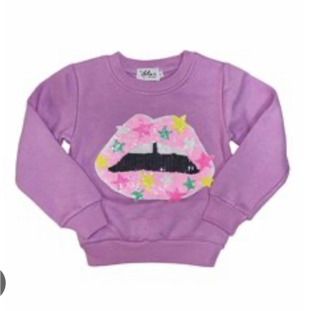 Lola + The Boys Star Lip Sweatshirt